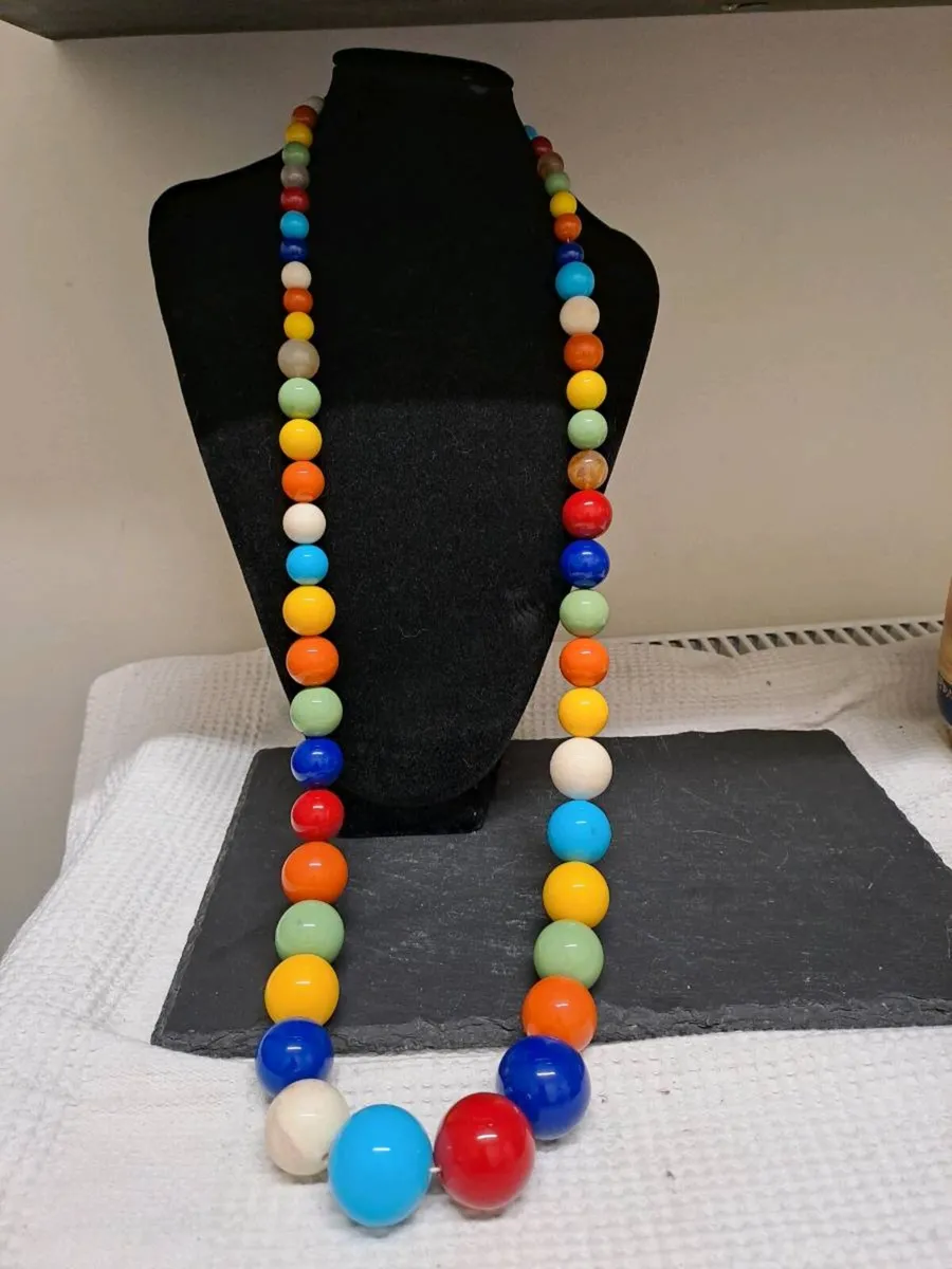 Vintage Colourful Retro Statement Necklace - Image 2