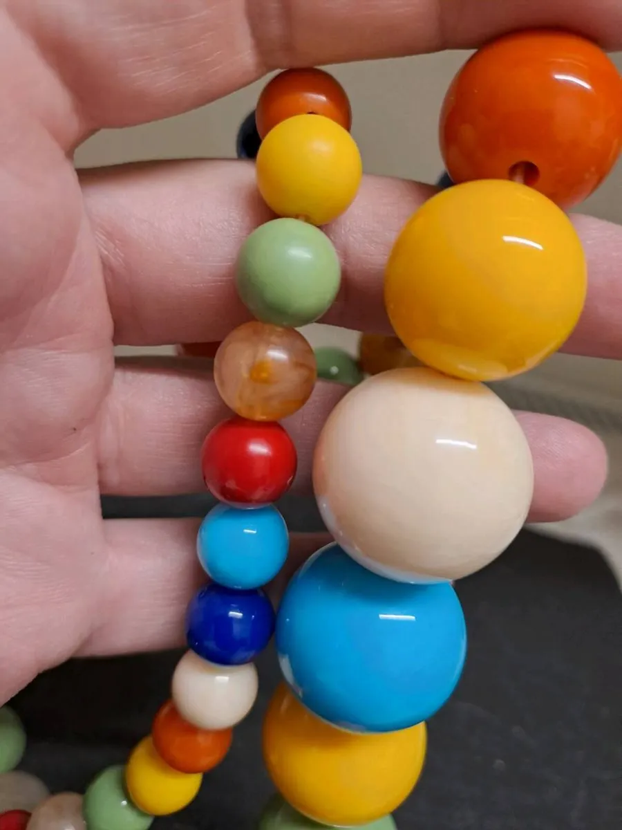 Vintage Colourful Retro Statement Necklace - Image 3