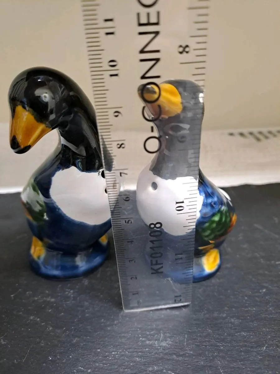 Vintage Ceramic Duck Salt Pepper Shakers Pair - Image 2