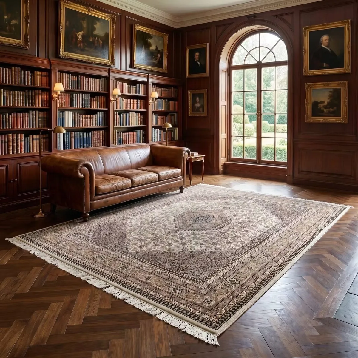 Nice large subtlety colored hand knotted carpet
