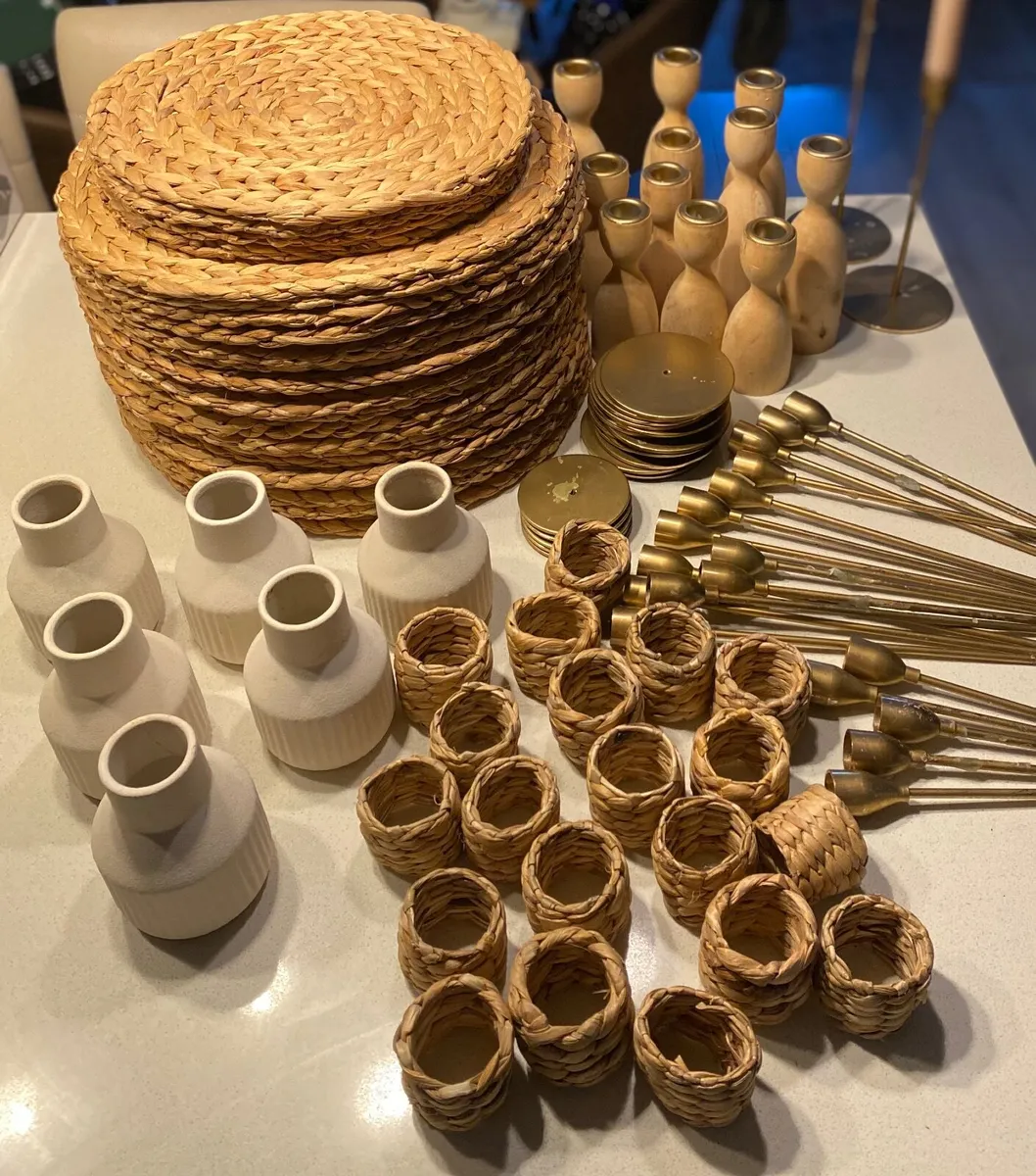 Wedding Table Décor Bundle – Rustic & Gold – €120 - Image 1