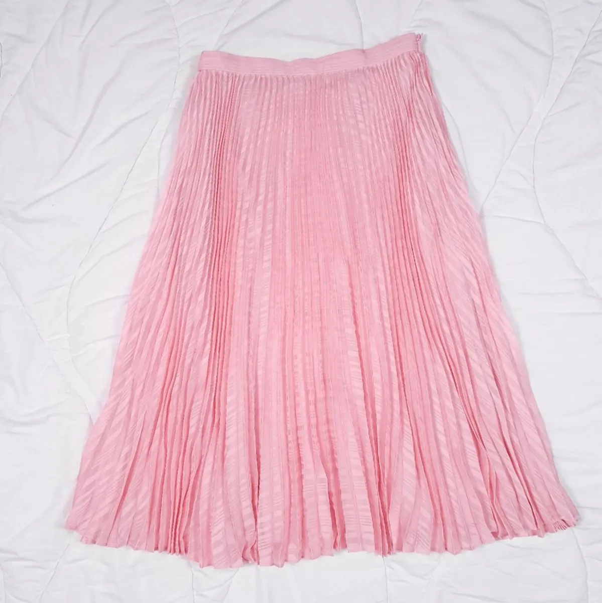 Club Monaco Pastel Pink Pleated Midi Skirt 4US/8UK - Image 1