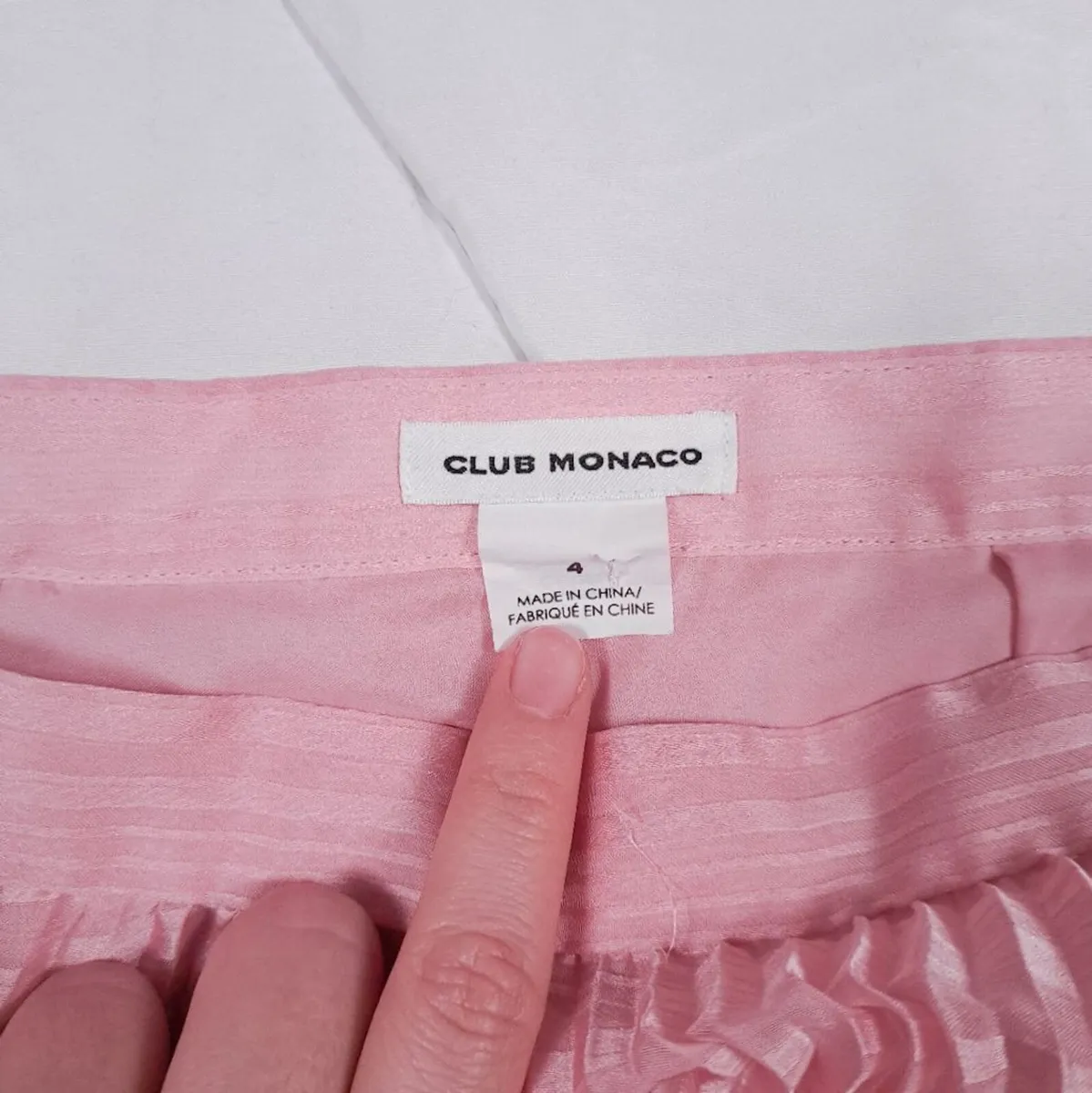 Club Monaco Pastel Pink Pleated Midi Skirt 4US/8UK - Image 2