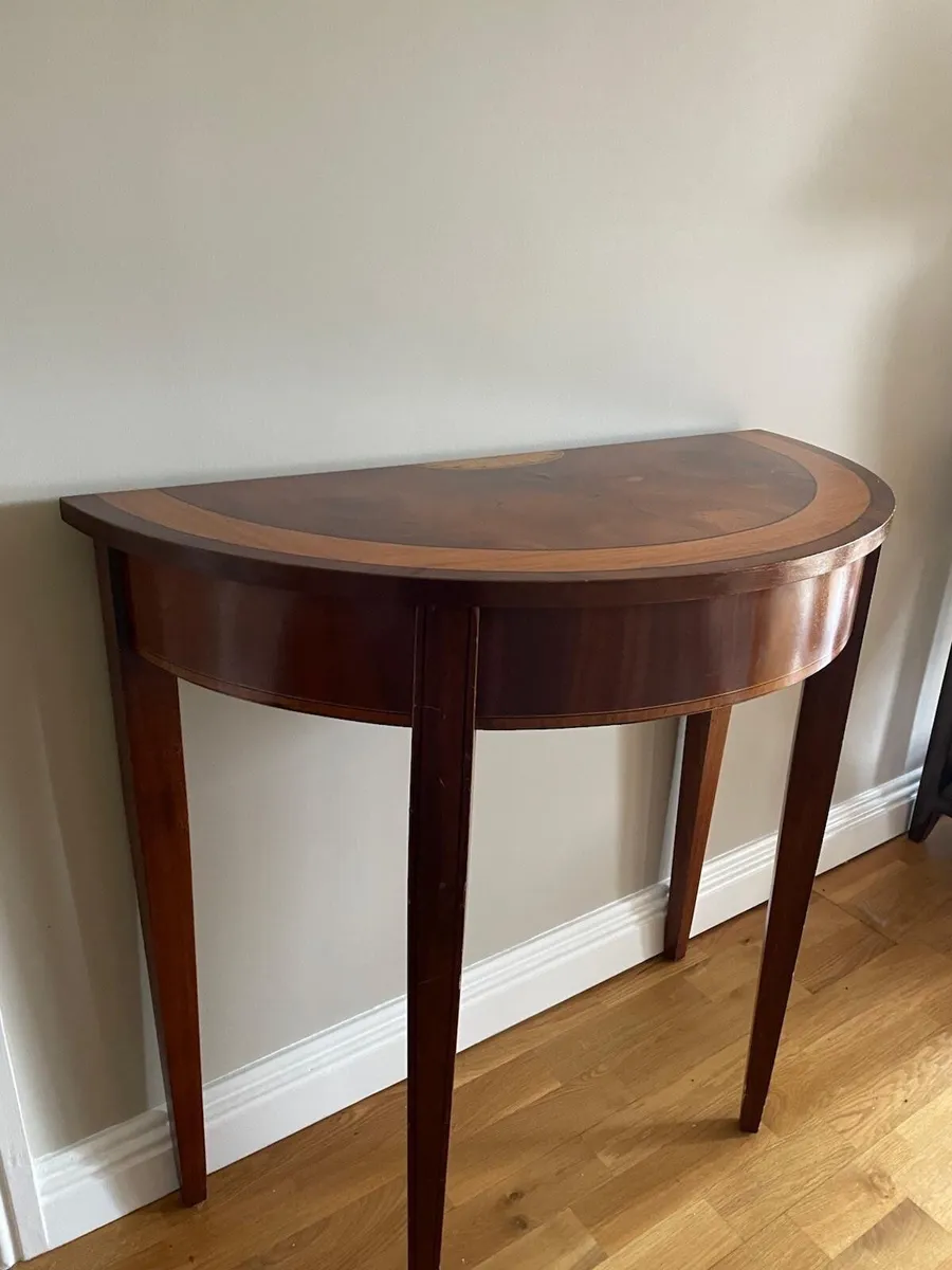 Mahogany Demi-Lune Console - Image 2