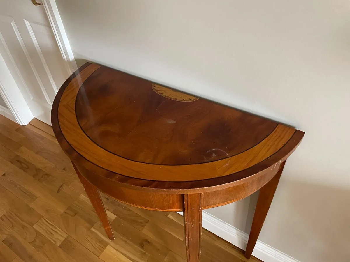 Mahogany Demi-Lune Console - Image 4