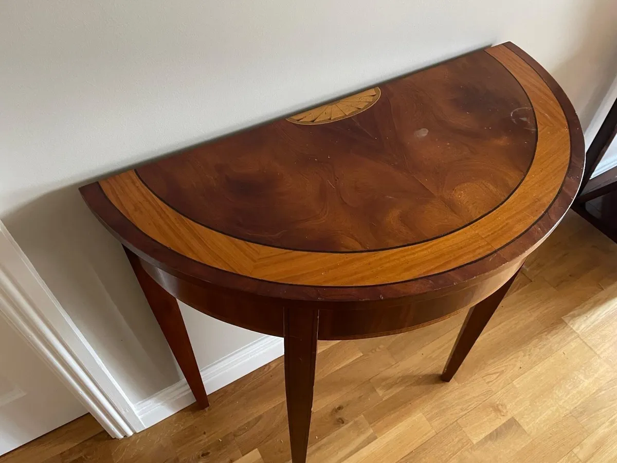 Mahogany Demi-Lune Console - Image 3