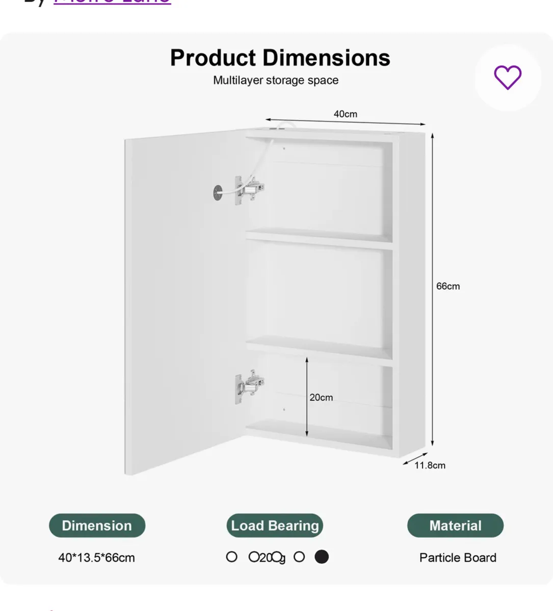 Bathroom mirror with storage x2 - Image 4