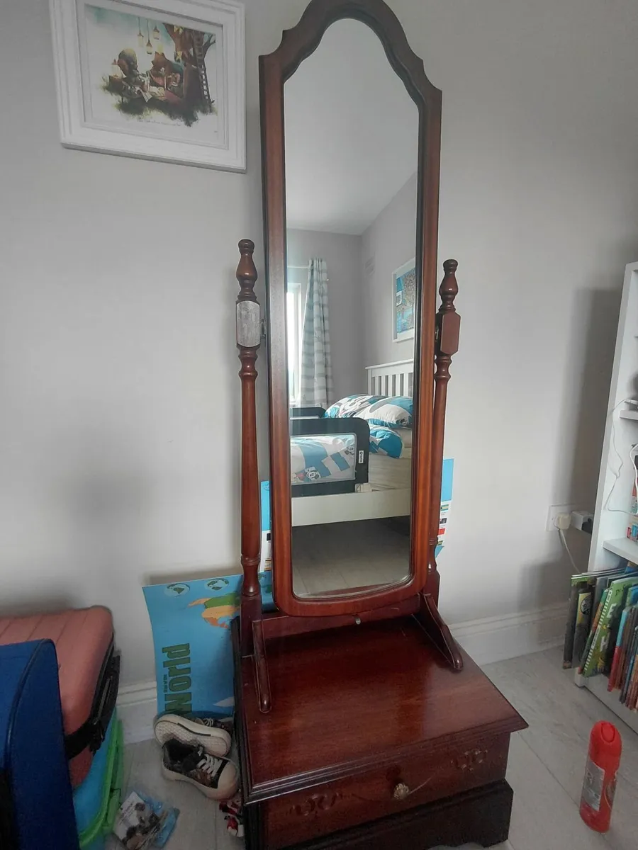 Mahogany full length mirror - Image 2