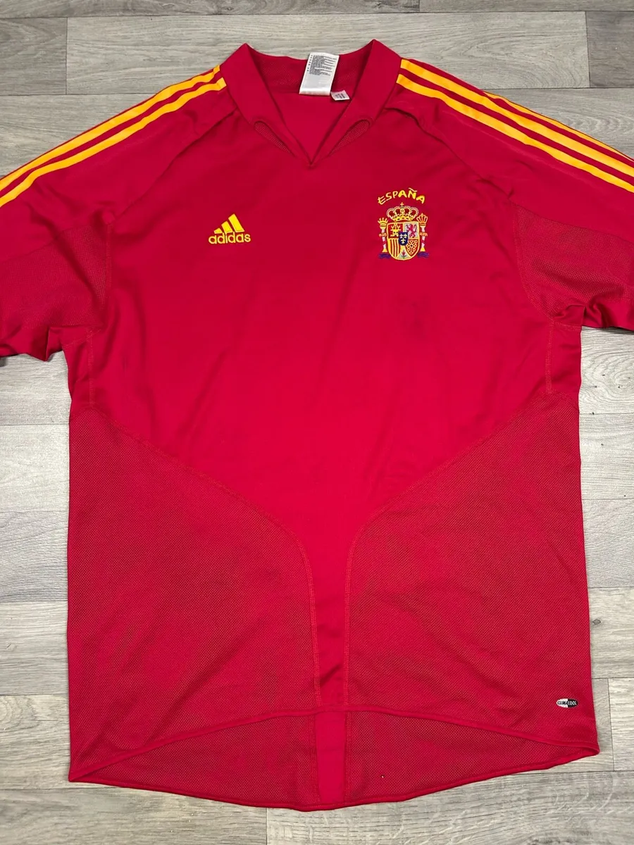 Vintage 2004 Adidas Spain Home Jersey Shirt XL - Image 2