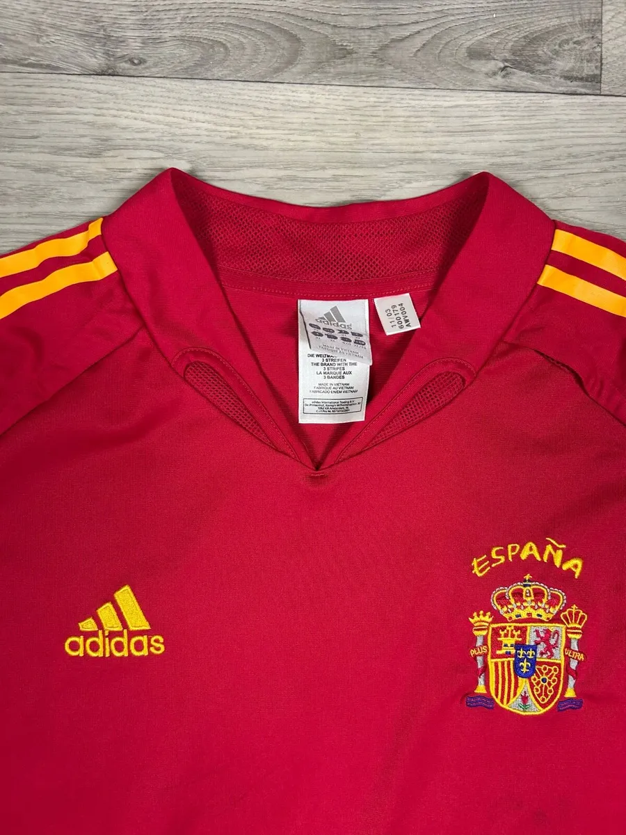 Vintage 2004 Adidas Spain Home Jersey Shirt XL - Image 3