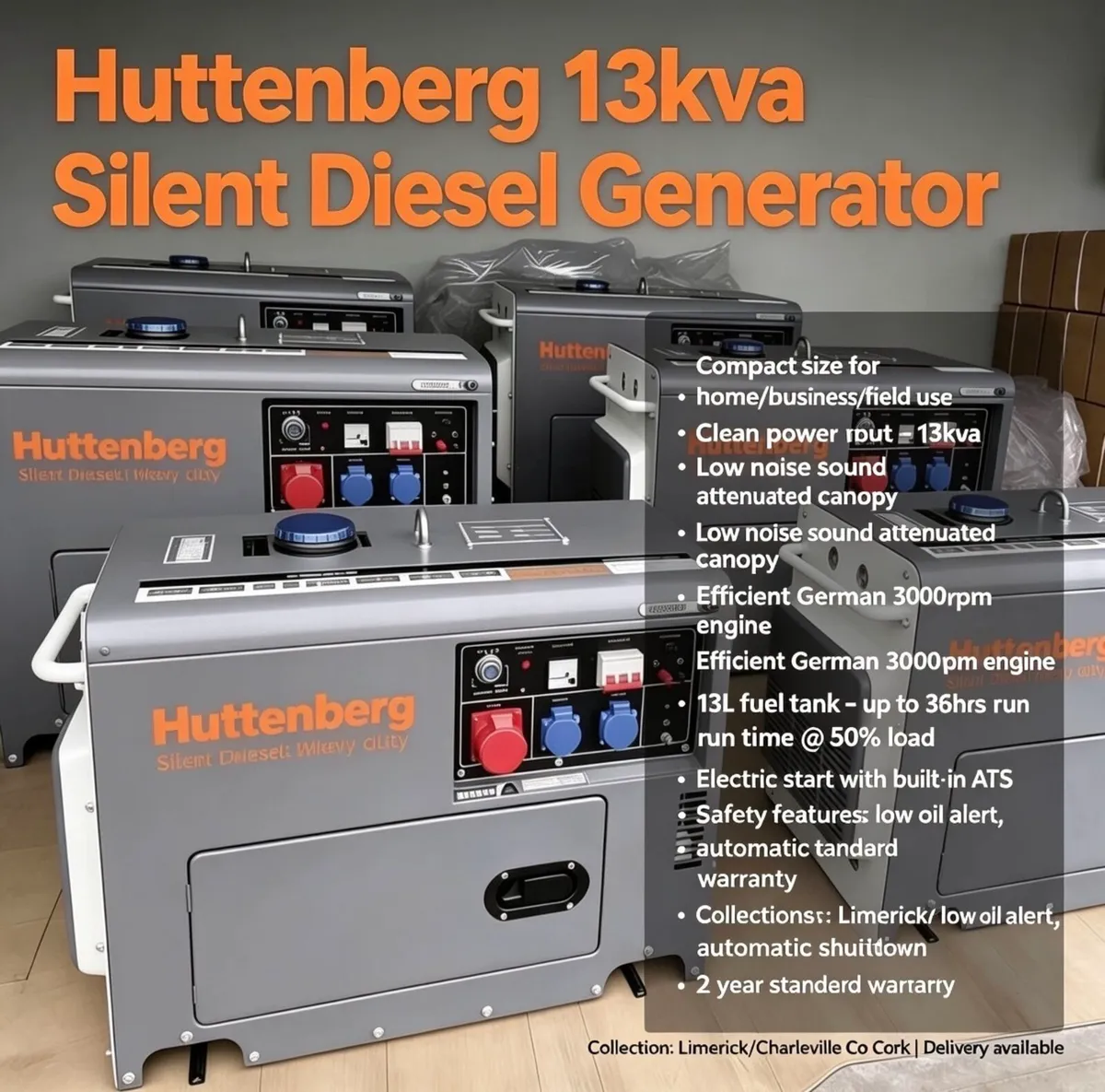 BRAND NEW 13kva SUPER SILENT DIESEL GENERATOR