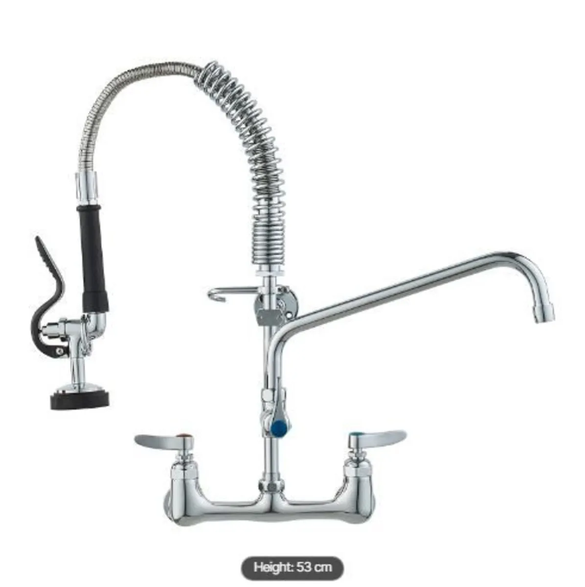 Commercial Faucet with Pre-Rinse Sprayer - Image 1