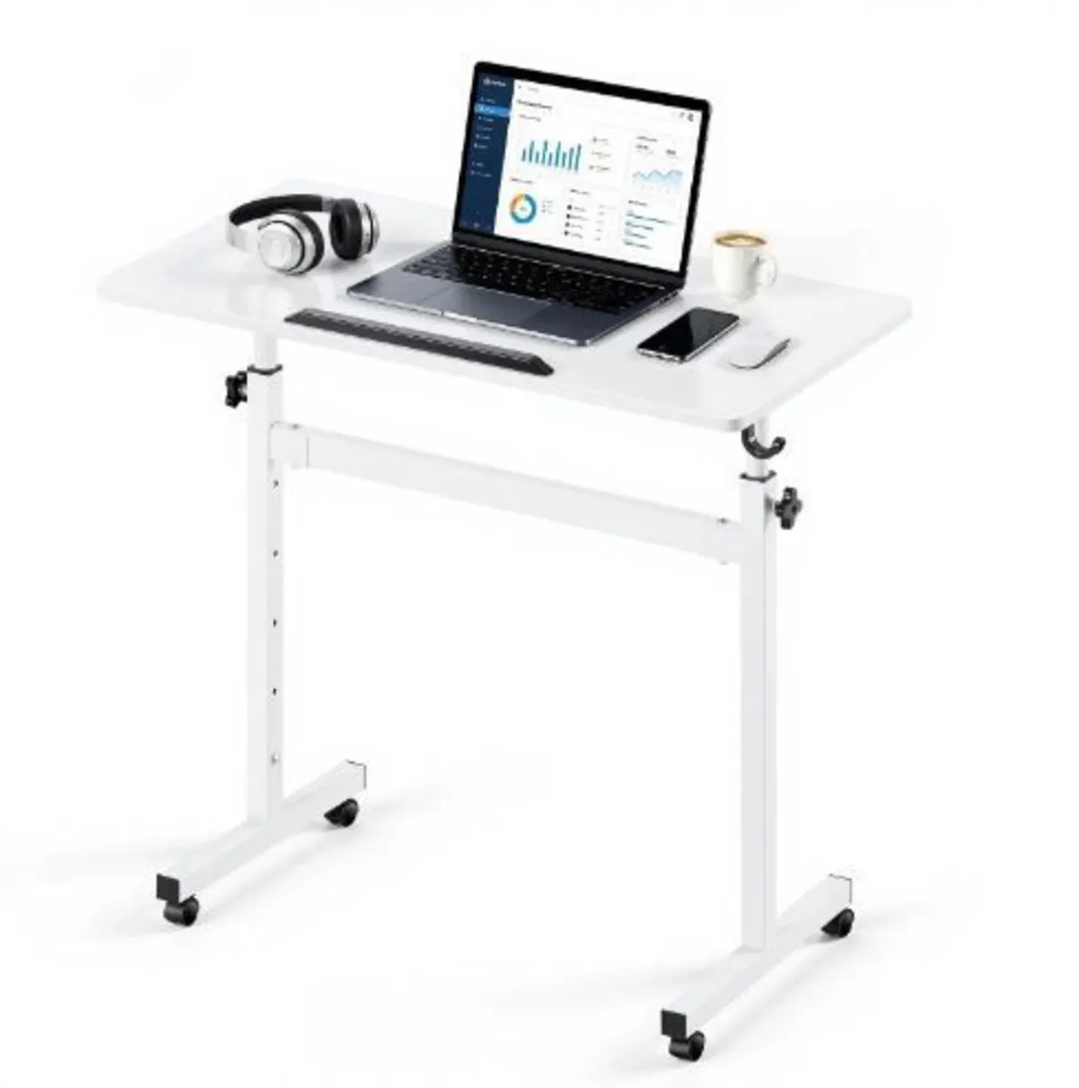 Standing Desk, Adjustable Height Mobile Stand - Image 1