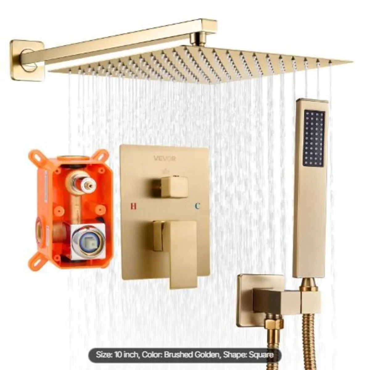 Shower Faucet Set, Rainfall Bathroom Shower - Image 1