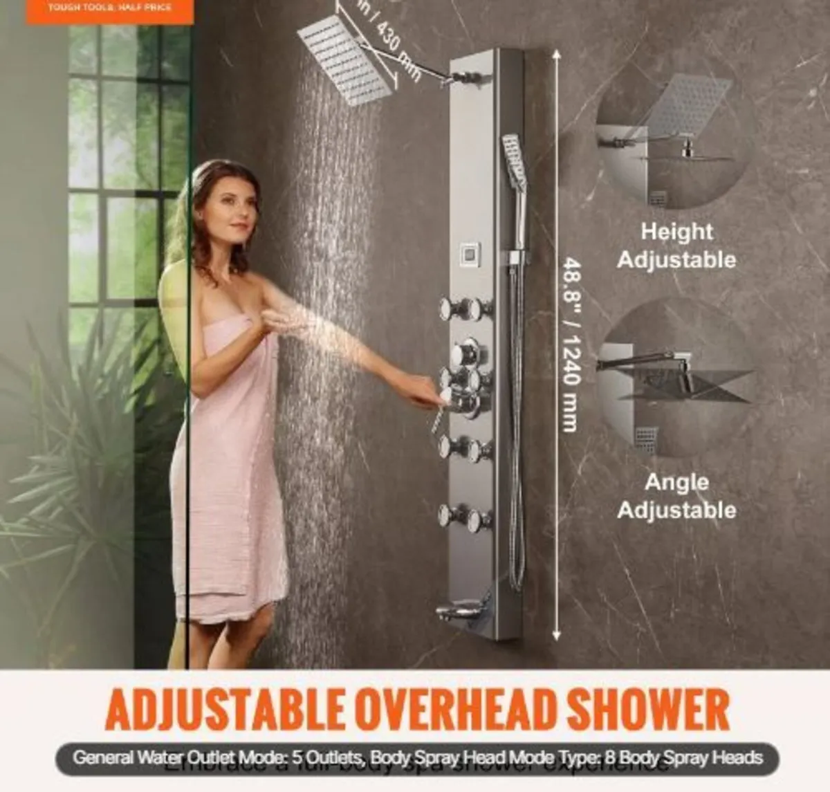 Shower Panel System, 6 Shower Modes - Image 2