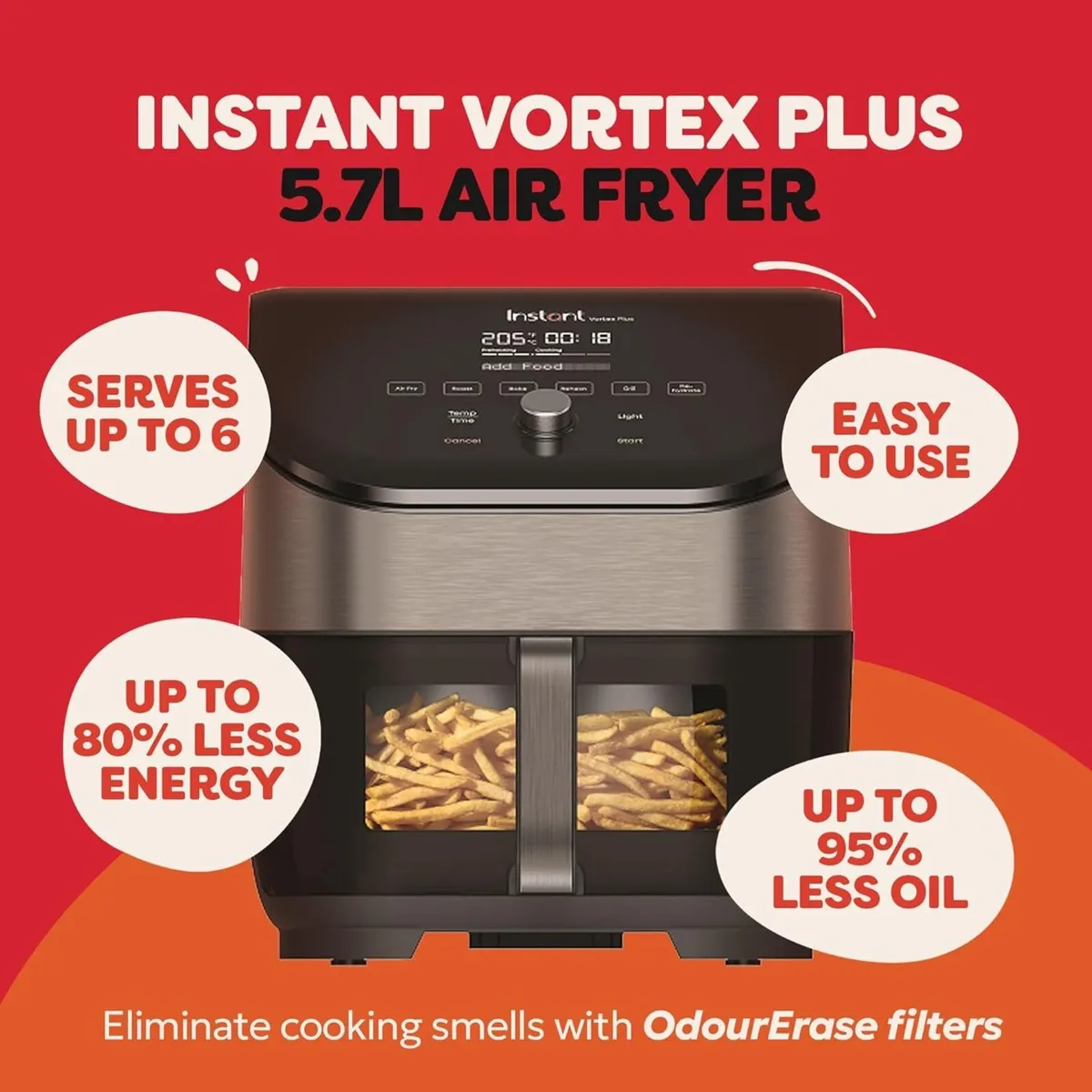 Instant Vortex Odourerase Digital Air Fryer - Image 2