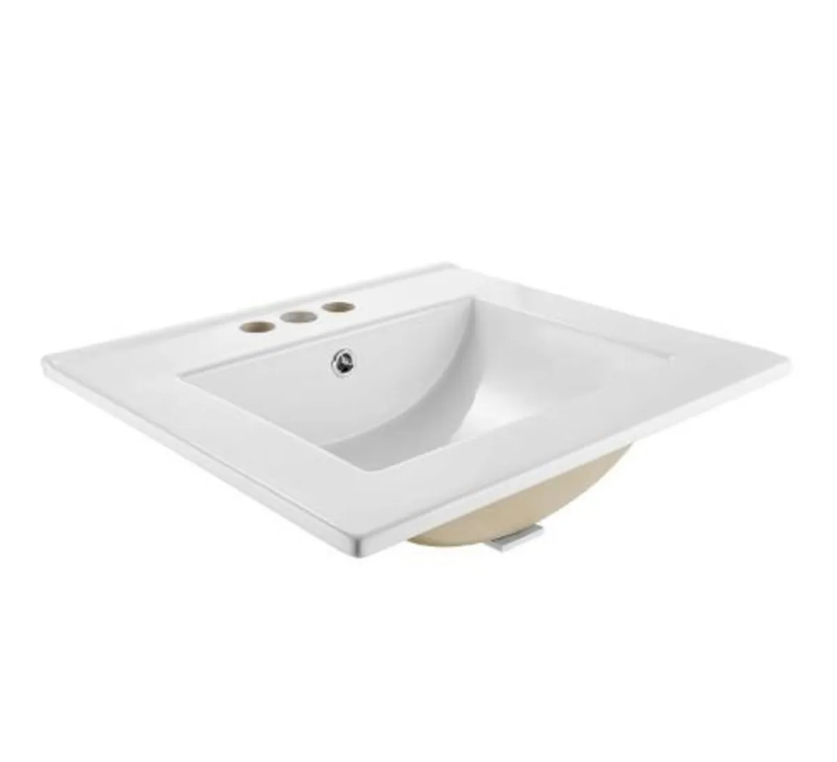 Semi Recessed Bathroom Sink, 510 x 465 mm - Image 4