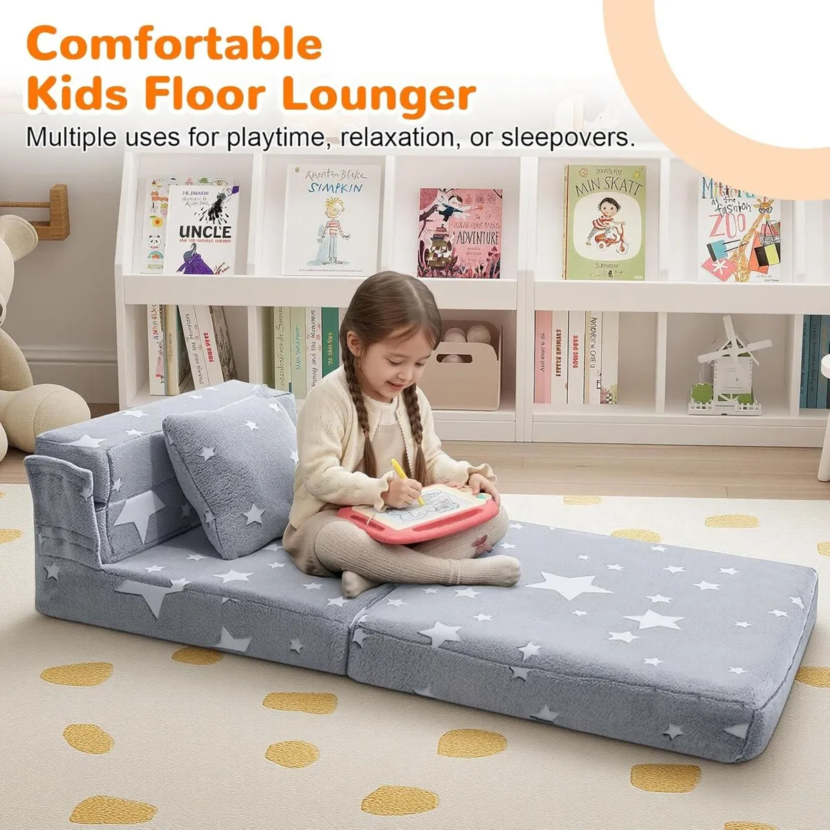 Kids Sofa Bed Toddler Folding Floor Mattress Glow - Image 3