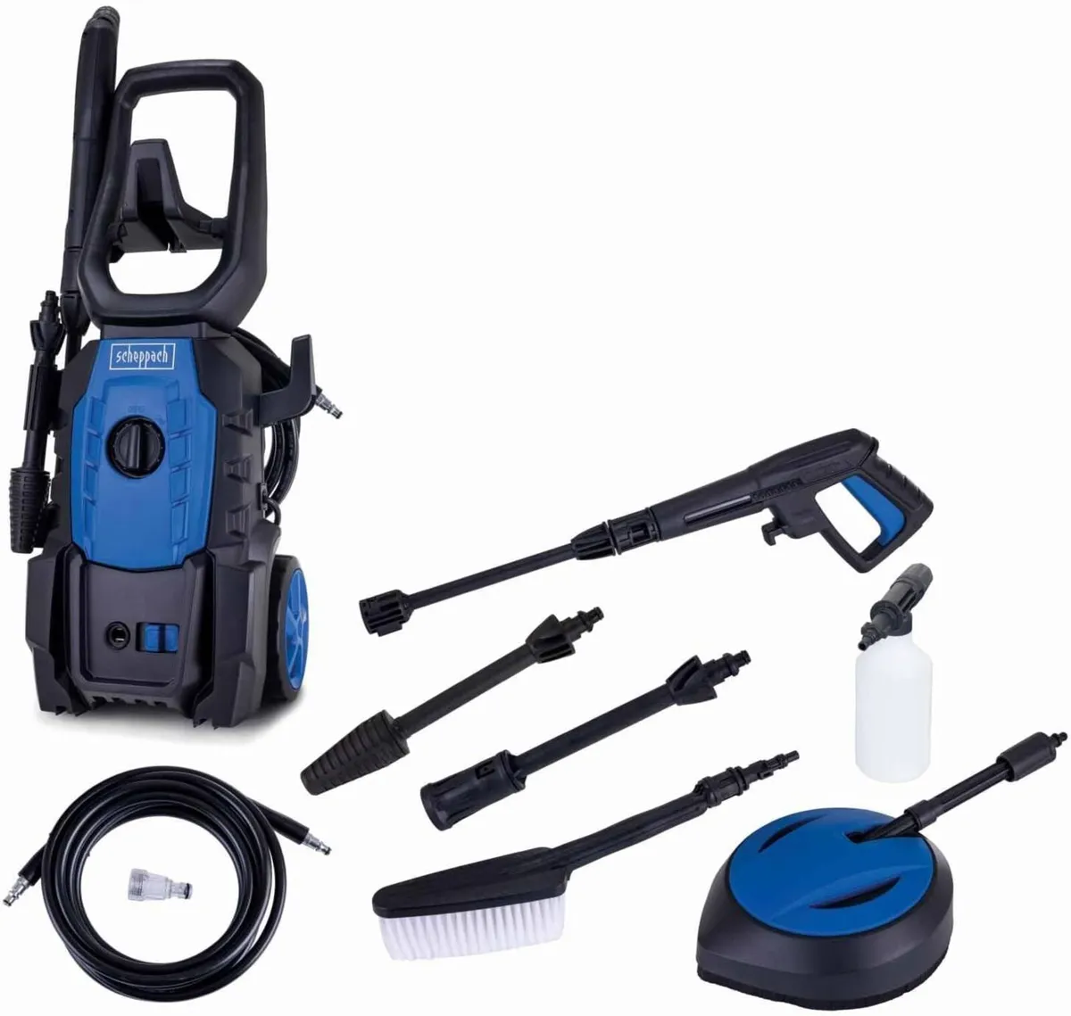 Scheppach Pressure Washer 1600W 135bar 420L H Flow - Image 1