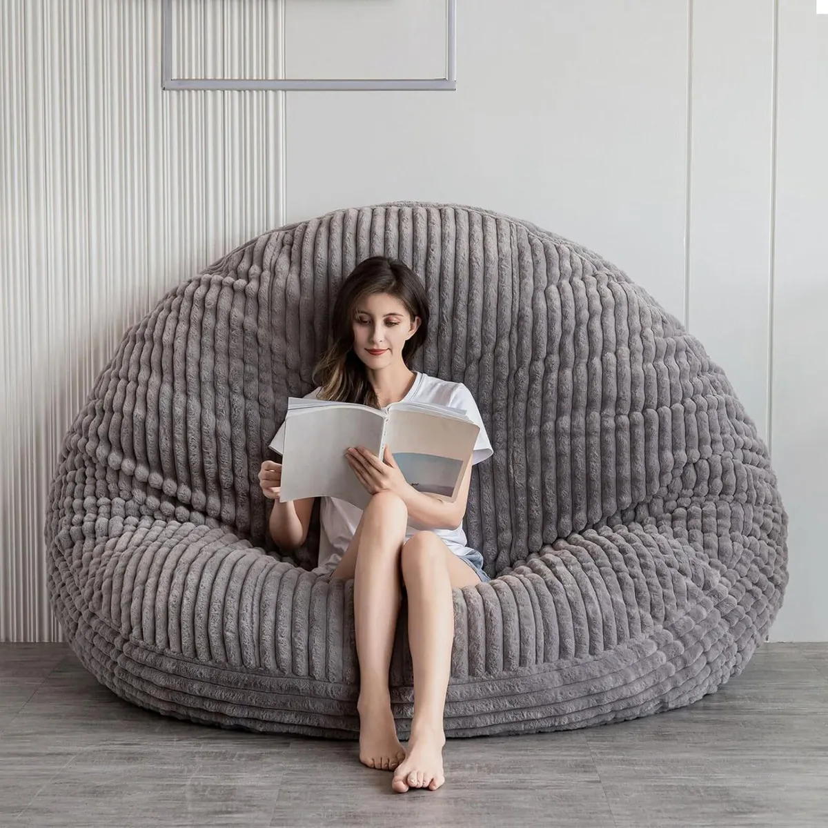 Giant Bean Bag Bed Square Chair Large Sofa - Image 1