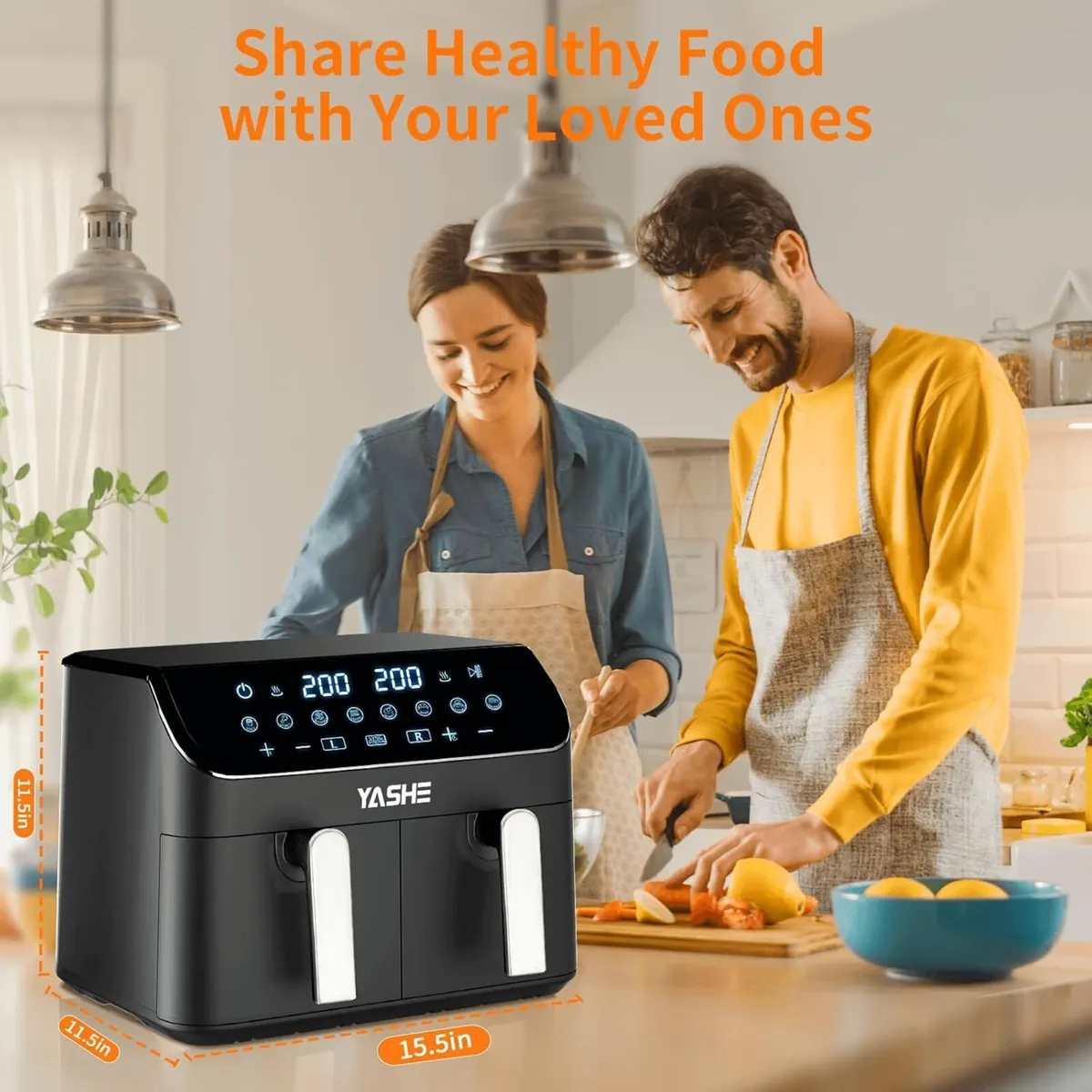 9L Dual Air Fryer with 2 Independent 4.5L - Image 2