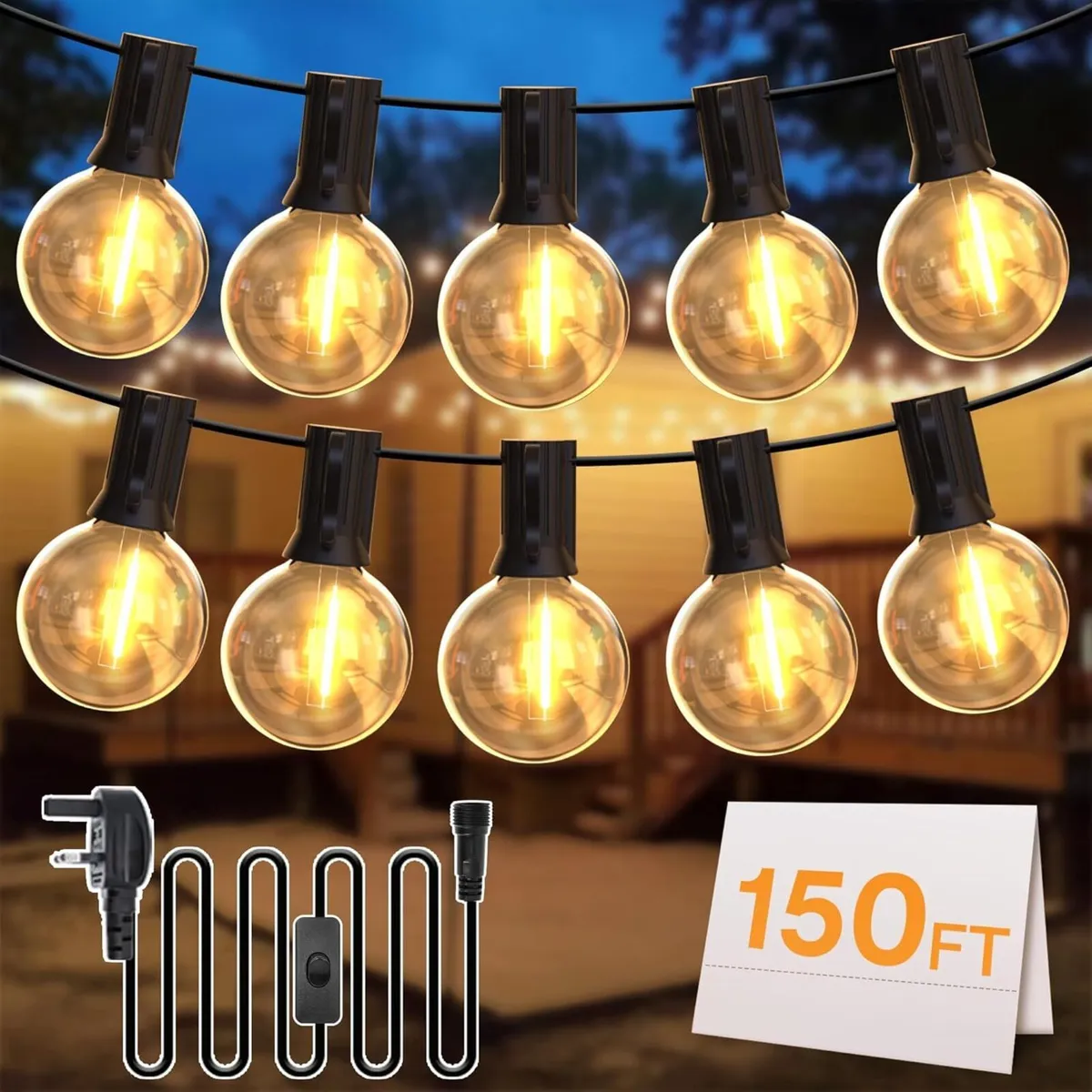 Lights Outdoor Garden: LED String Mains Powered - Image 1