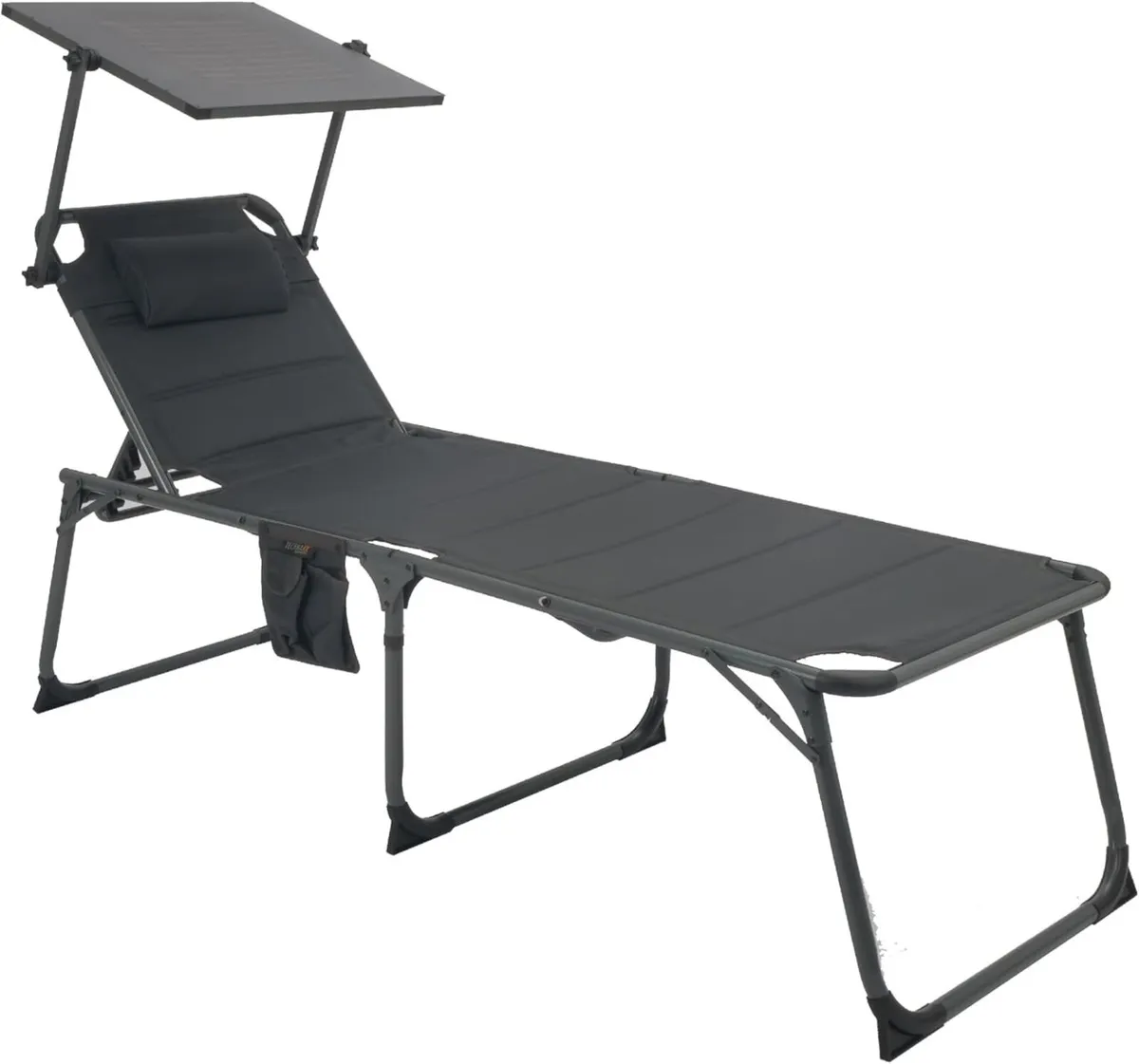 Foldable Sun Bed with 20W Solar Sunshield - Image 1