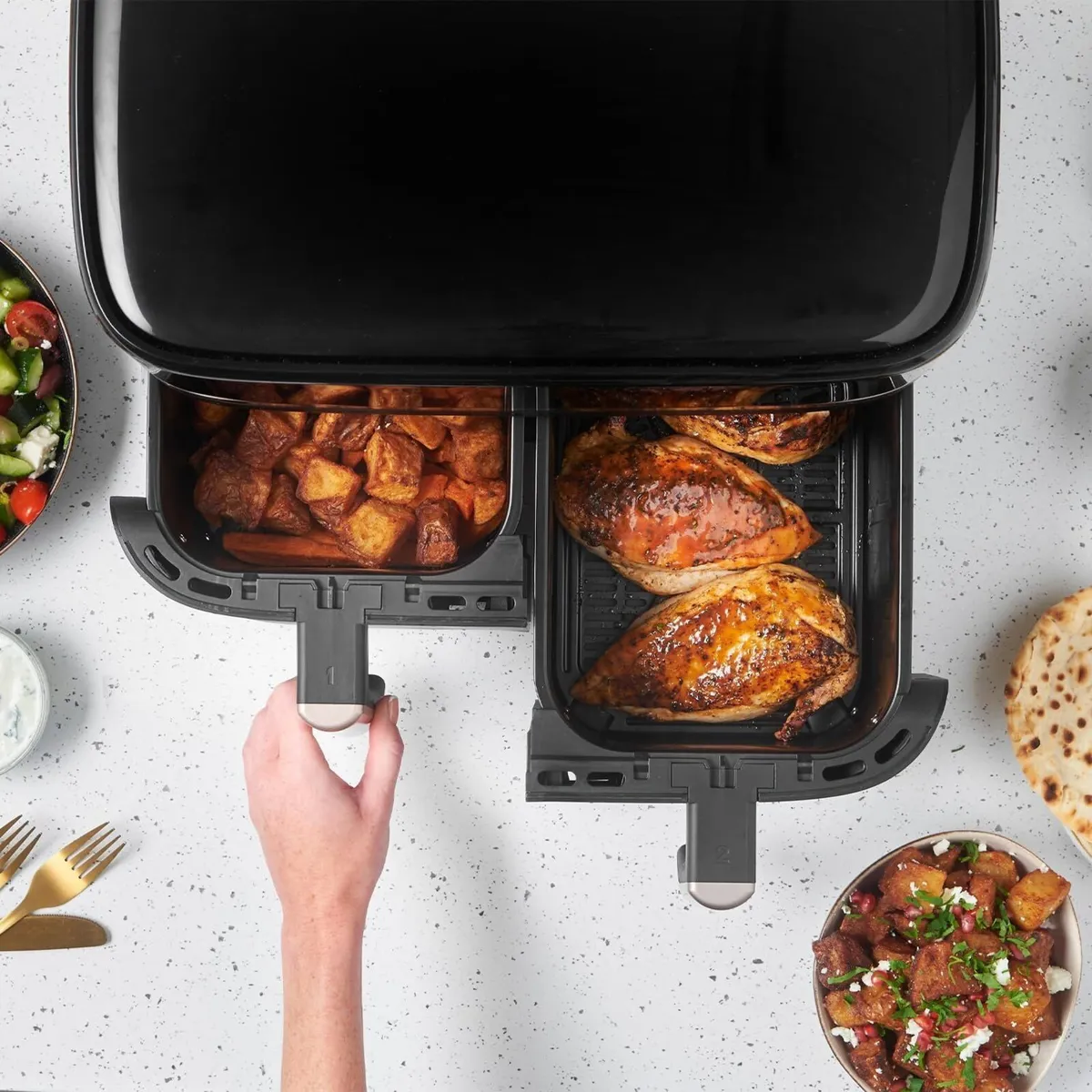 Russell Hobbs Dual Air Fryer 9L Rapid Airfryer - Image 2