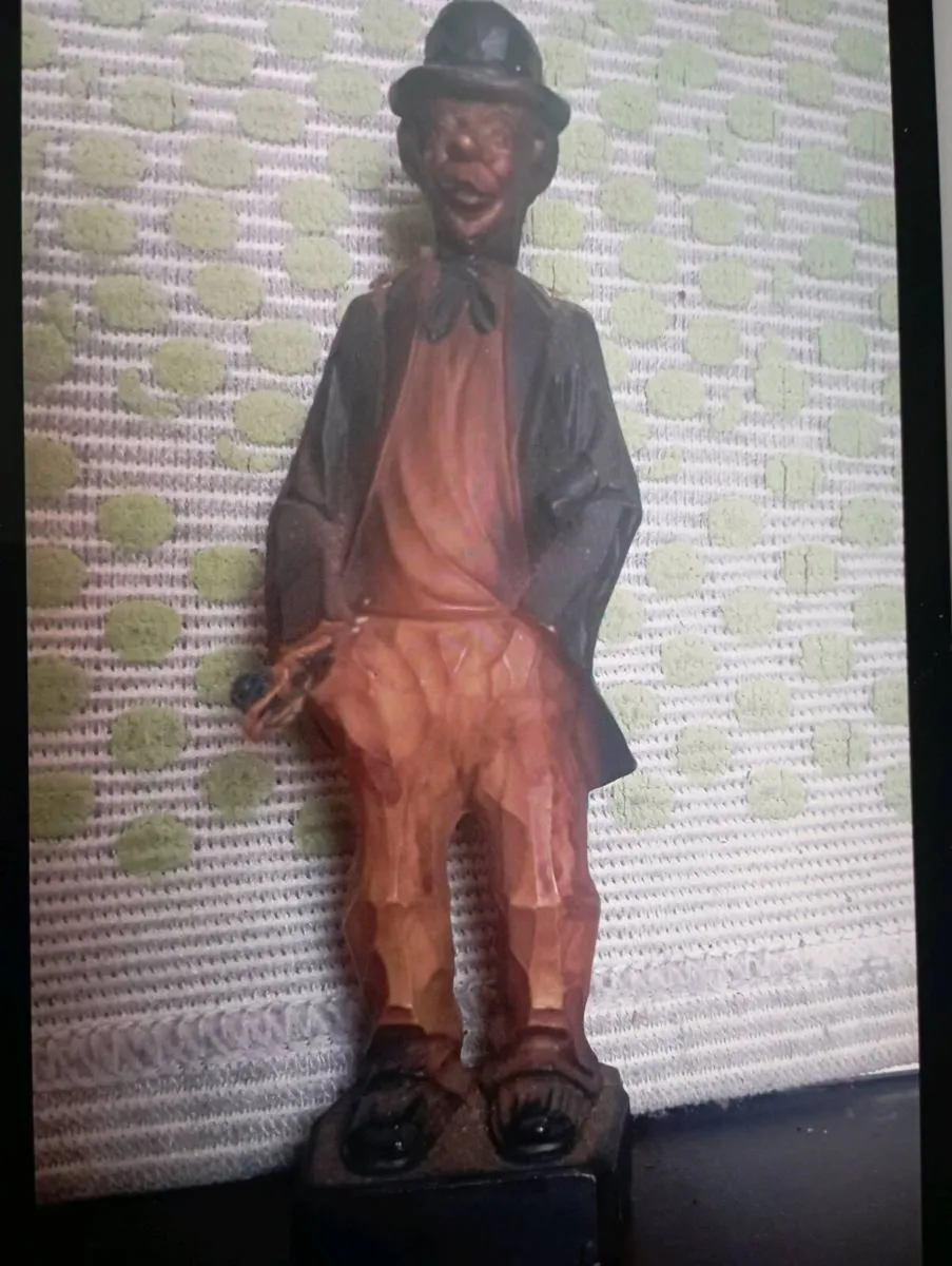 VINTAGE GERMAN HAND CRAFTER WOODEN  HOBO MAN FIGUR - Image 2