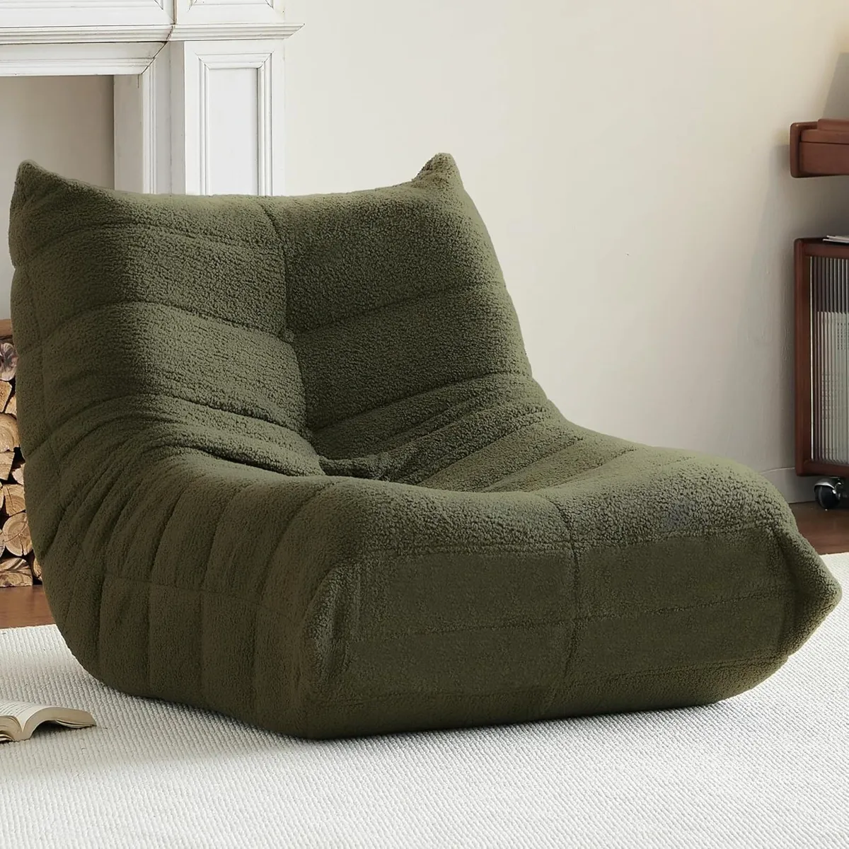 Comfy Bean Bag Chair for Adults Teens Fireside - Image 1