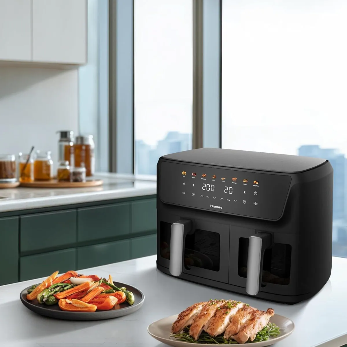 Hisense 11L Dual Zone Air Fryer 2700W - Image 2