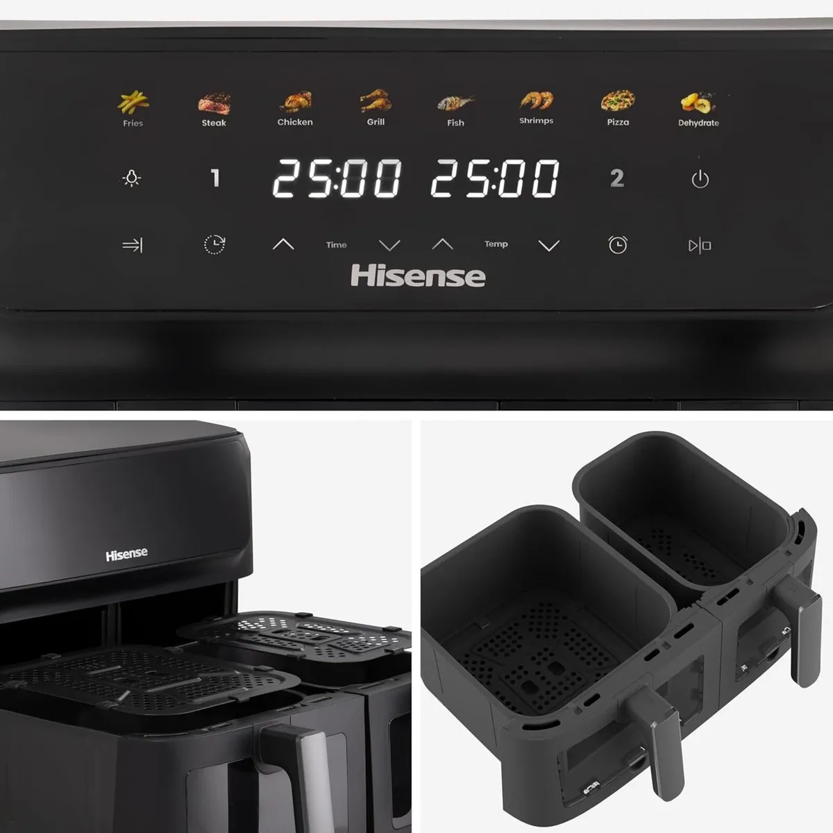 Hisense 11L Dual Zone Air Fryer 2700W - Image 4