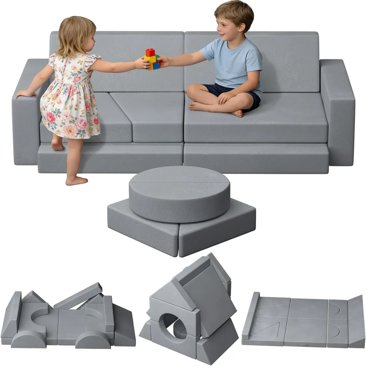 Kids Sofa 15 Pcs Toddler Chair Soft Crystal - Image 1