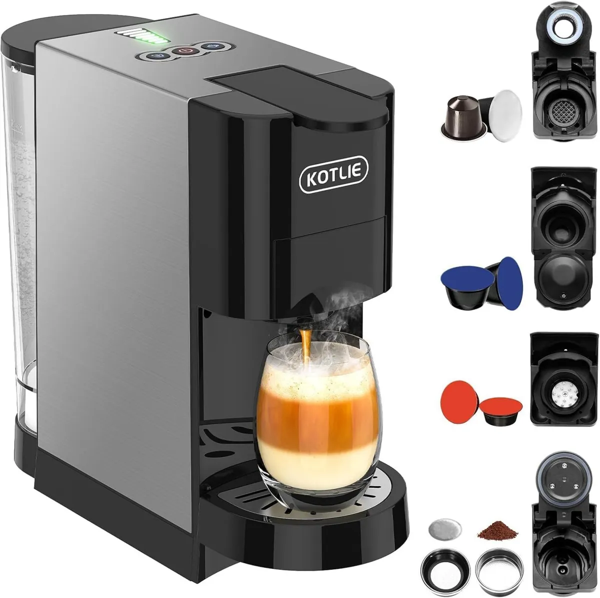 5 in 1 Espresso Single Serve Coffee Machine - Image 1