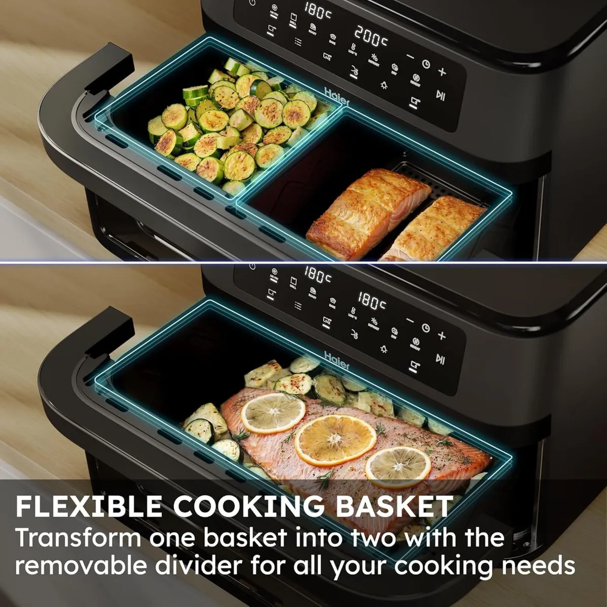 Haier 11L Flex Double Drawer Airfryer Dual Large - Image 4