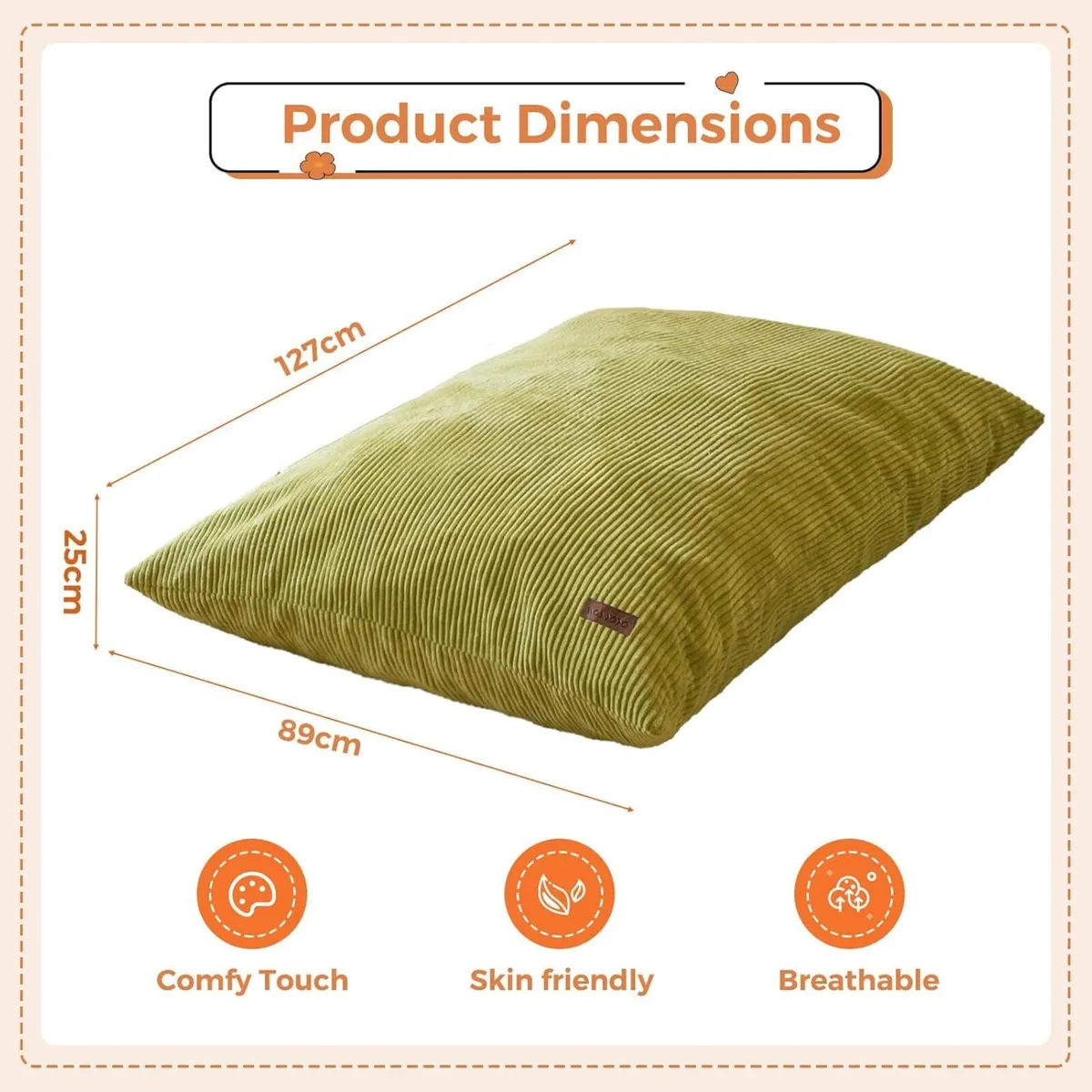 Bean Bag Beanbag Chair Soft Corduroy - Image 2