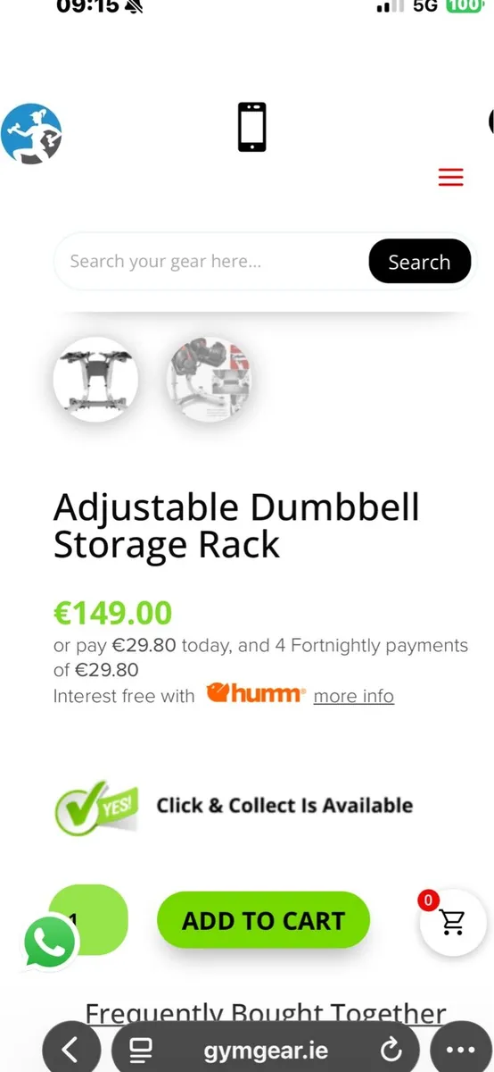 Gym DUMBBELL WEIGHT STAND, STORAGE RACK, - Image 2