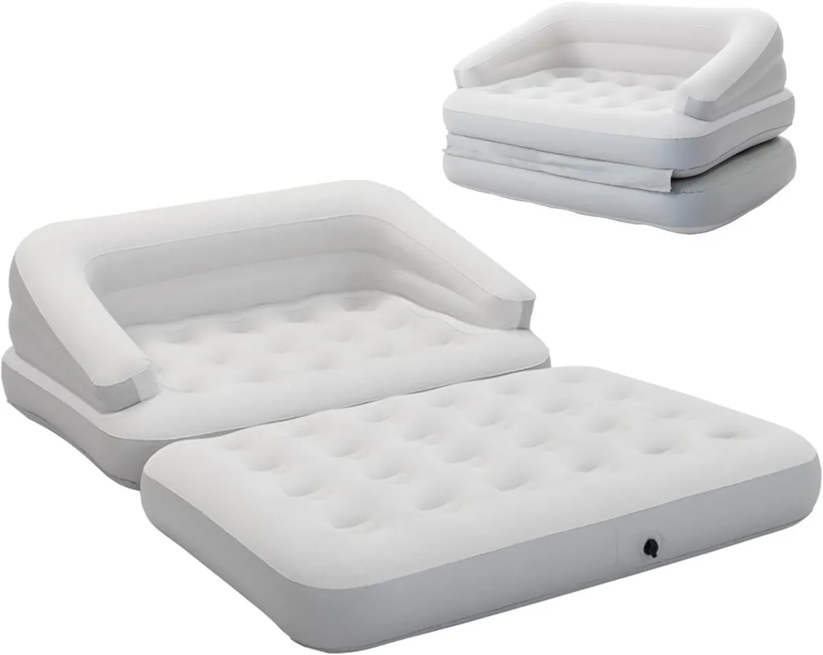 Sofa Bed Flocked Couches Air Mattress Size Armrest - Image 1