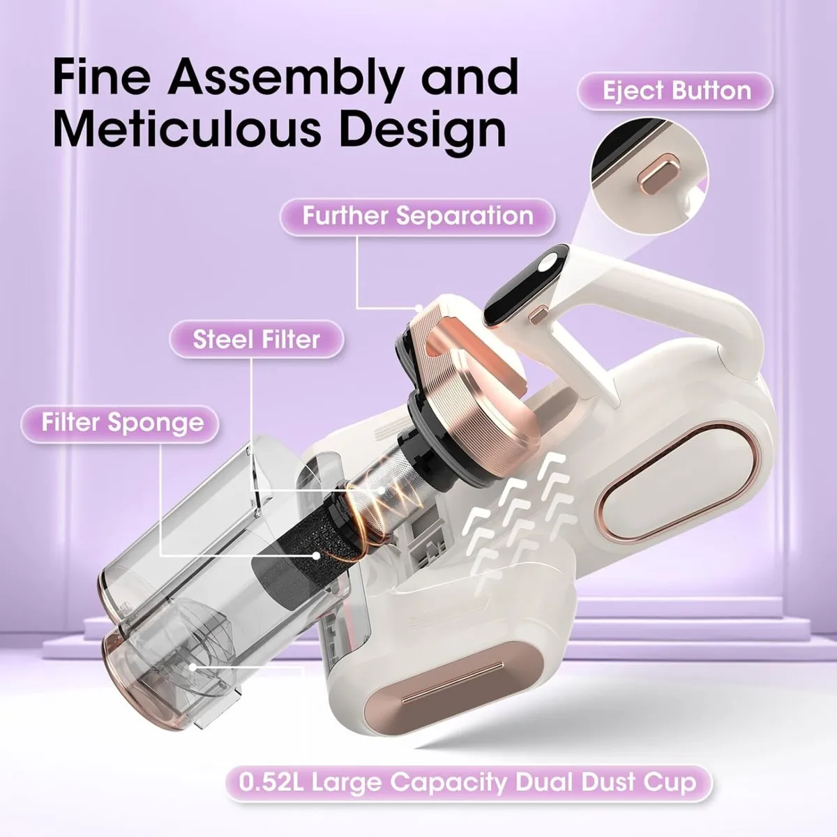 Bed Mattress Vacuum Cleaner Cordless 16kpa - Image 3