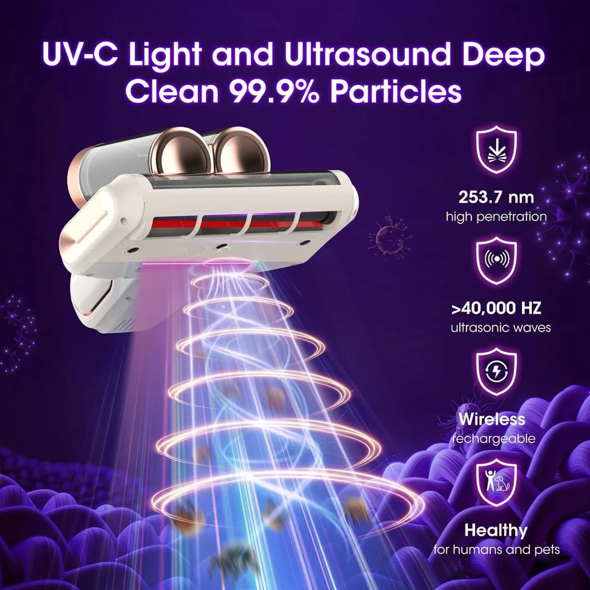 Bed Mattress Vacuum Cleaner Cordless 16kpa - Image 4