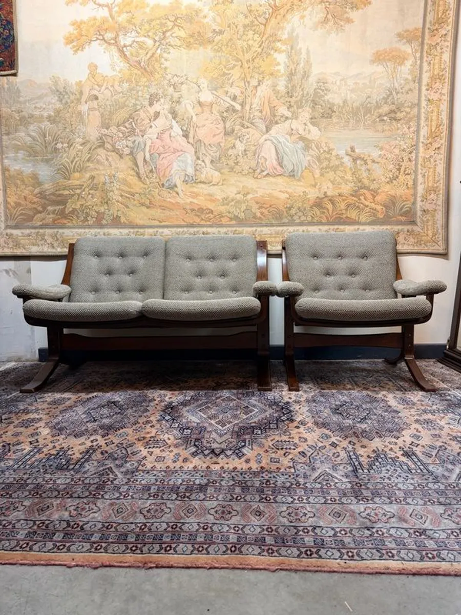 Rare Mid-Century Modern Sofa Suite Attributed to John Hjortdal - Image 1