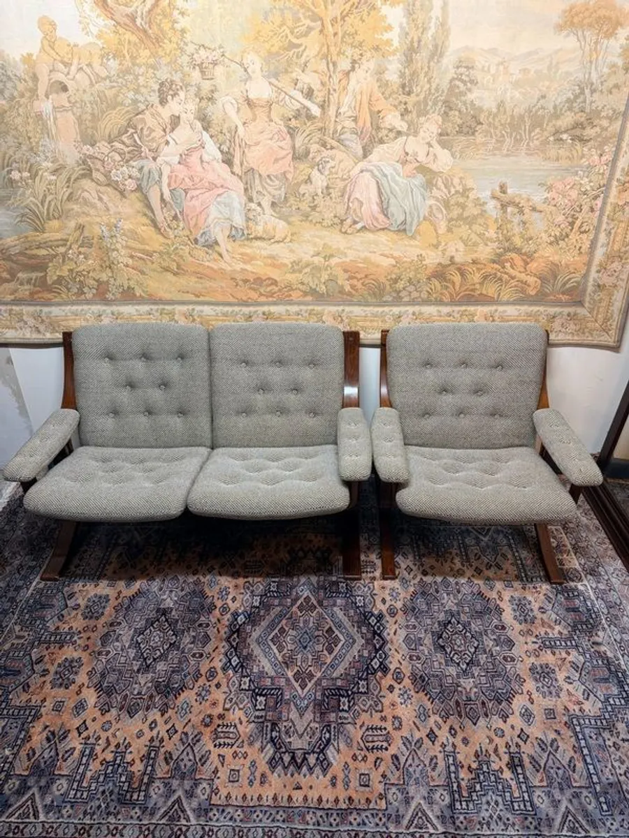 Rare Mid-Century Modern Sofa Suite Attributed to John Hjortdal - Image 2