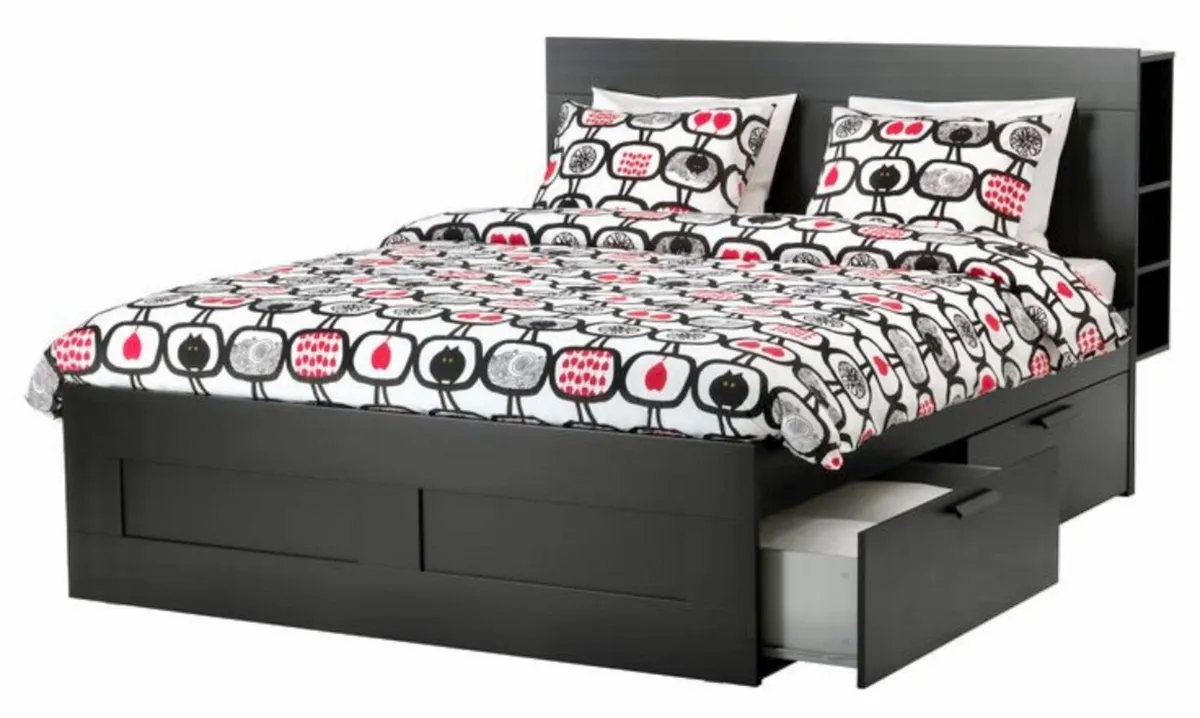 IKEA King (202x152cm) bed, storage, premium hybrid