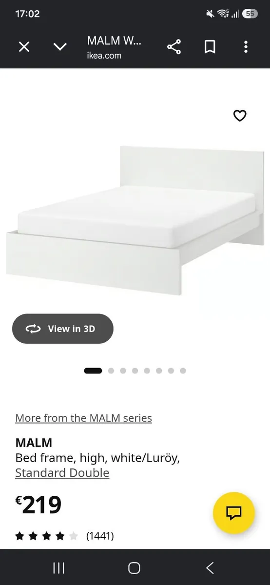 Double bed frame and mattress - Image 2