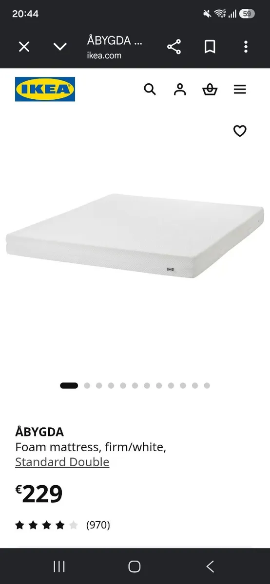 Double bed frame and mattress - Image 3