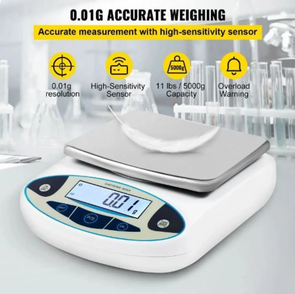 Analytical Balance, 5000g x 0.01g Accuracy Lab Sca - Image 2