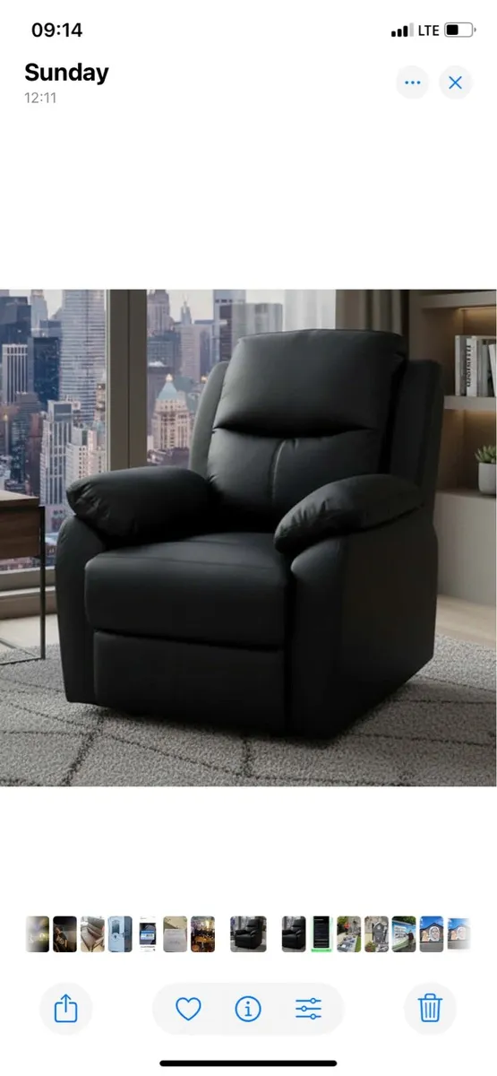 Recliner arm chairs Itaialan leather  reduced to