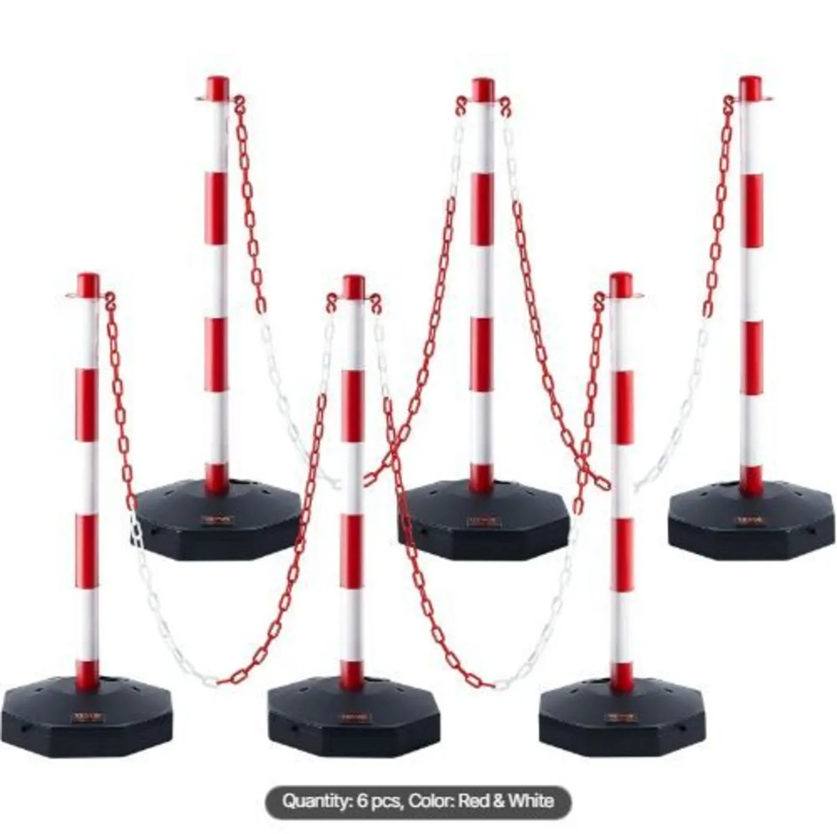 Adjustable Traffic Delineator Post Cones, 6 Pack - Image 1