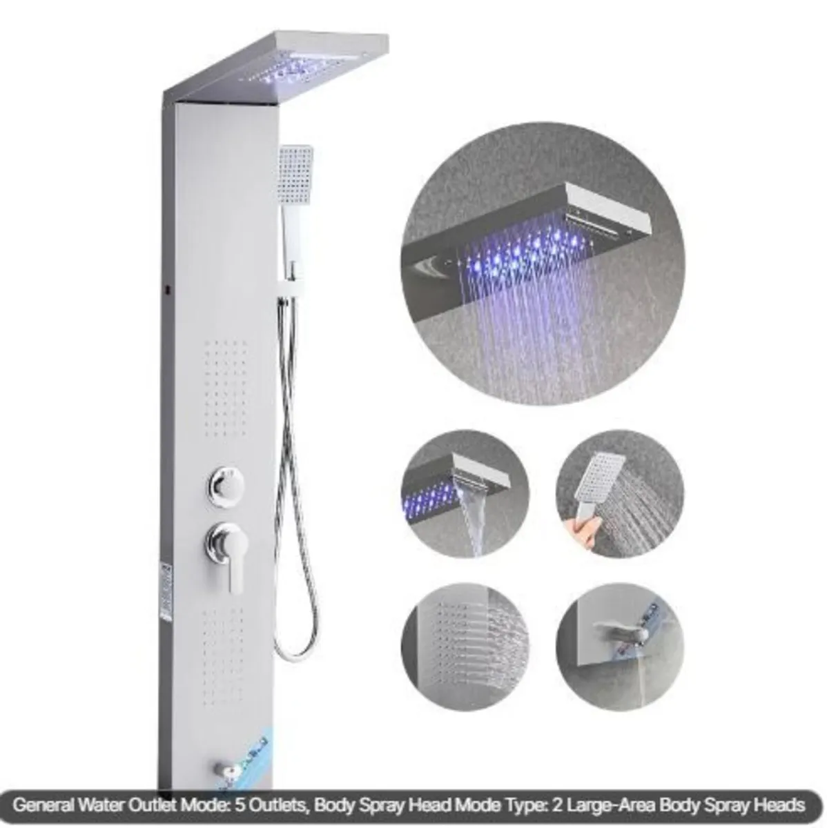 Shower Panel Tower System with Rainfall - Image 3