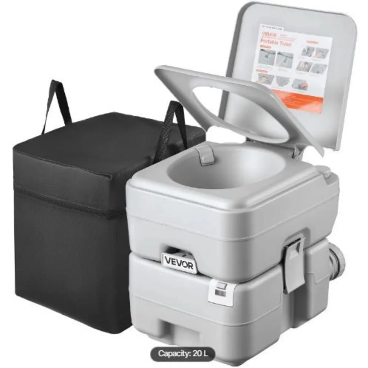 Portable Toilet, 20L Detachable Waste Tank, 120 - Image 1